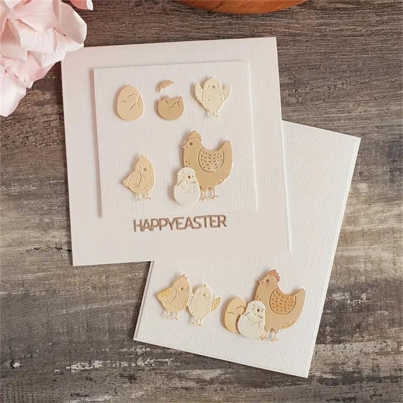 Metal Cutting Dies Easters Chicken Die Cuts Templates Molds Embossing Stencils for Album Scrapbooking Paper Decoration