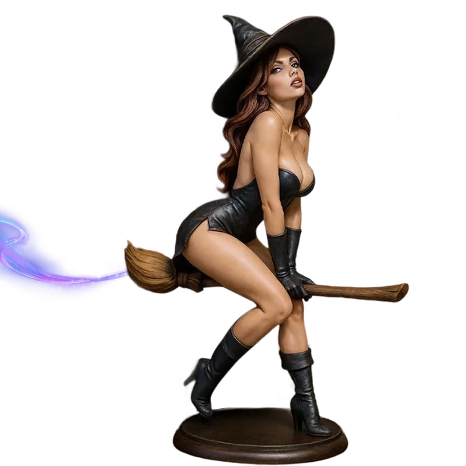 

Завораживающая Красавица – Сексуальная Фигурка Ведьмы на Книжной Полке, 6 Расписанная Вручную Смола Готическая Темная Ведьма Едет на Таинственной Соблазнительной Фигурке-Статуэтке в Капюшоне One Size