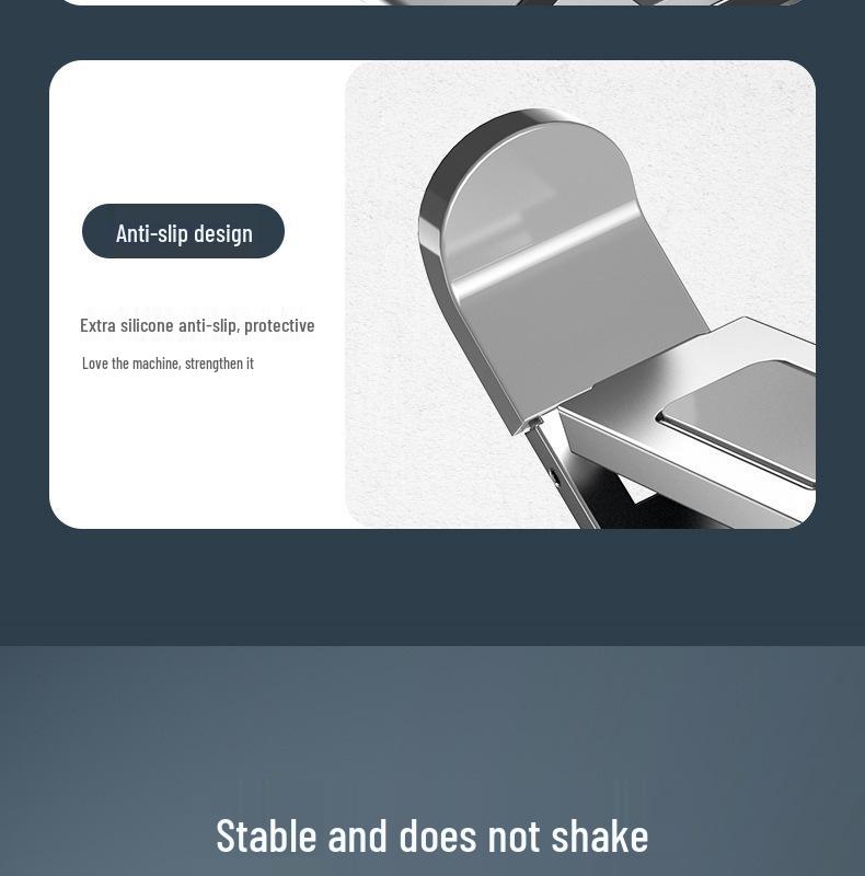 Aluminum Alloy Adjustable Laptop Stand with Dual-Layer Heat Dissipation