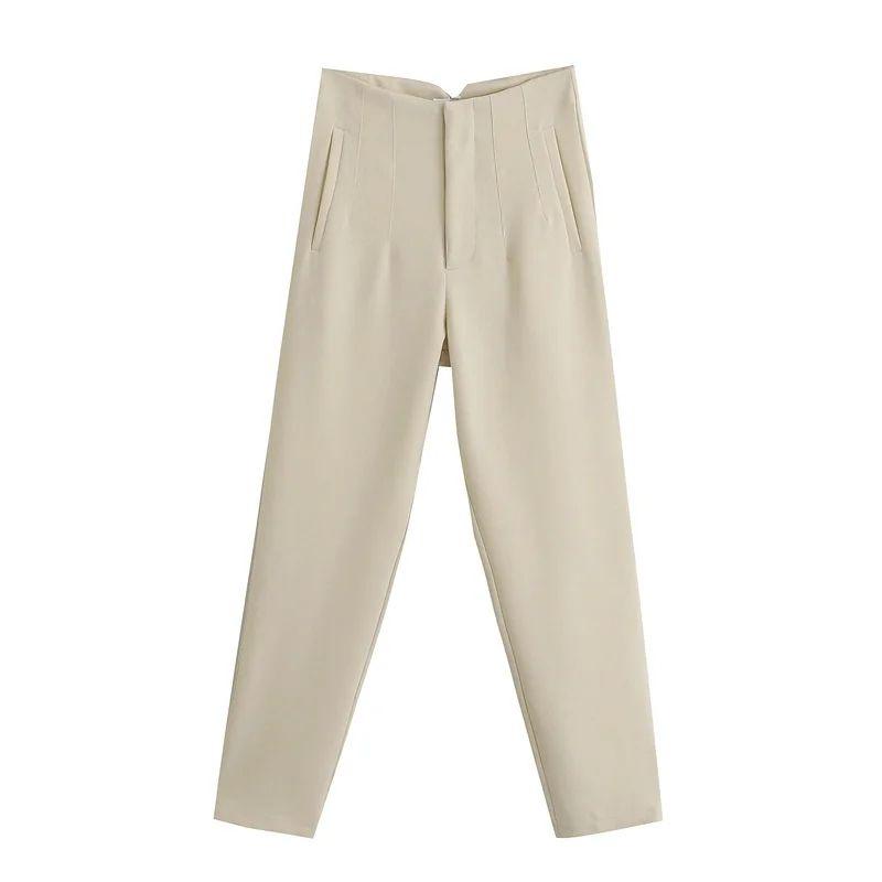 Cigarette Pipe Commute Leisure Candy Color Slim Looking Ankle-Length Pants