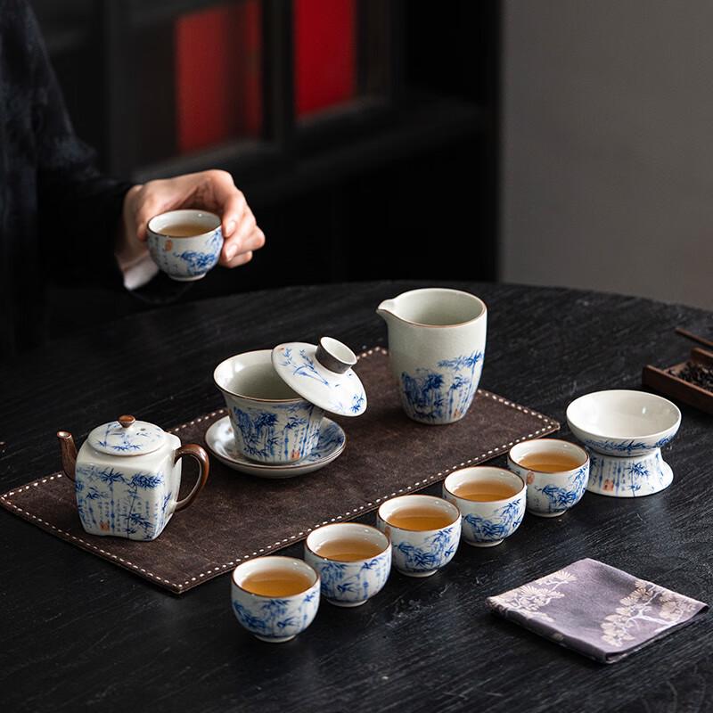 PinJian Jingdezhen Ru Kiln Ceramic Gongfu Tea Set