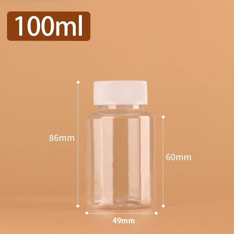 Transparent Refillable Plastic Bottle 15ml 30ml 50ml 100ml 250ml 500ml White Cap Leakproof for Essential Oil Perfume Storage