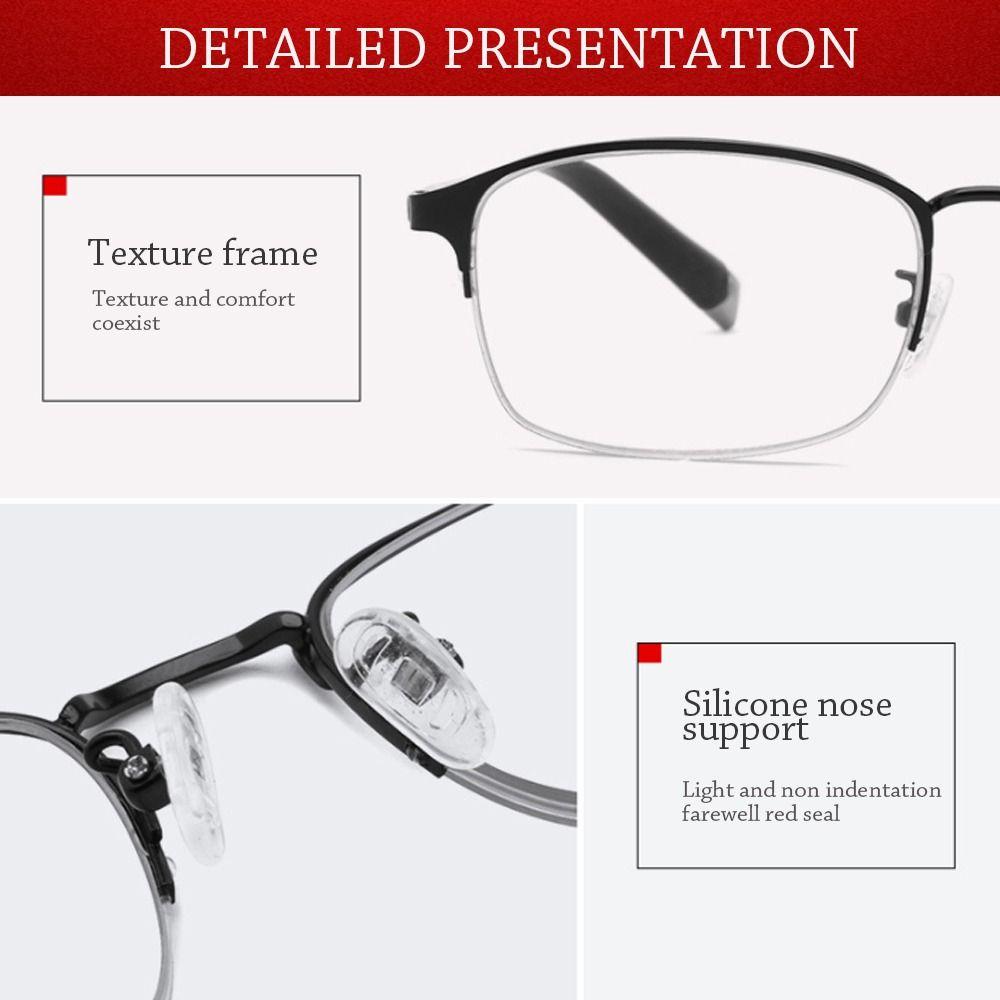 Simple Frame Vintage Reading Glasses Progressive Multifocal Anti-Blue Light Ultra Light Glasses