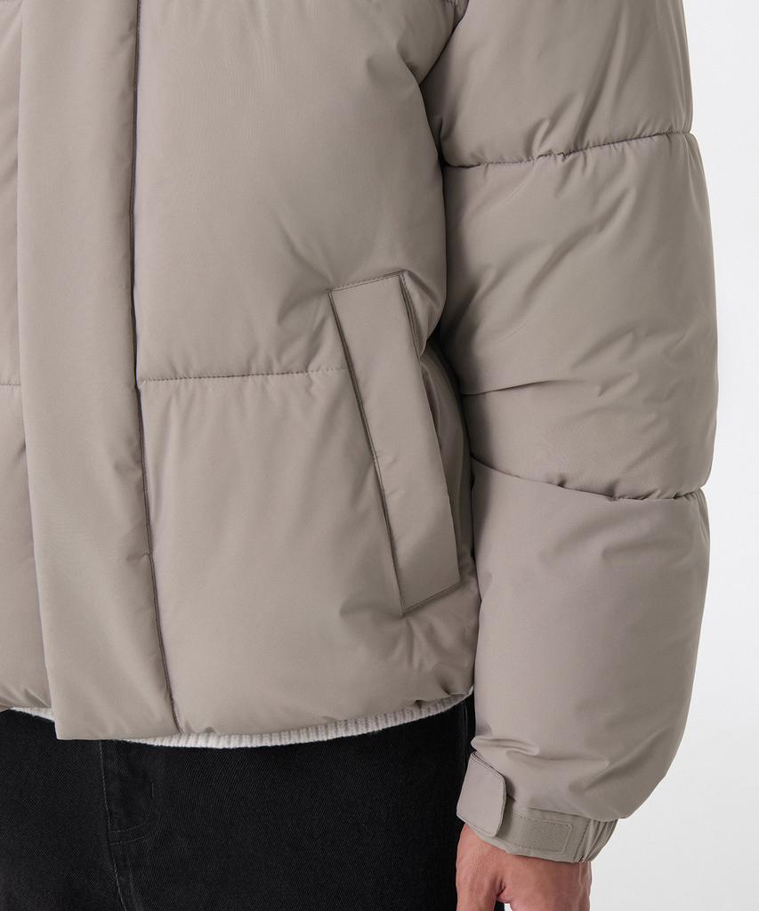 Musinsa Standard Daily Puffer Hooded Short Padded Jacket [Light Beige]