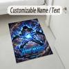 Personalisierter Kristall-Samtteppich, Solo Leveling Benutzerdefinierter Name Aufdruck, Plüsch-Teppich für Heim-Innenraumdekoration