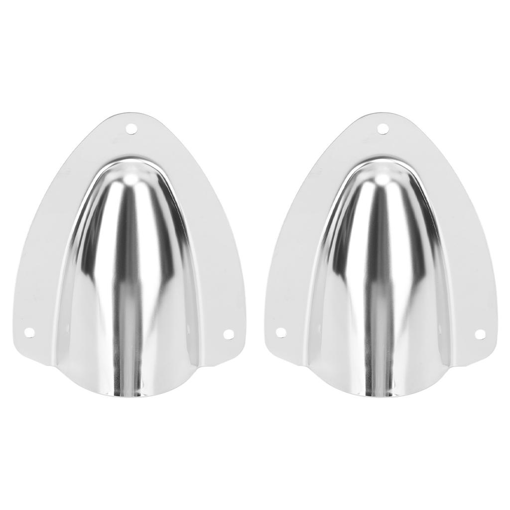 1 Pair Stainless Steel Clam Shell Vent Polished Marine Wire Cable Vent Cover for Yacht Boats Fishing Boats 100mm 3.93in