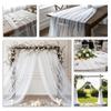 White Tulle Pearl Table Runner Sheer Table Cloth Table Decorations Bridal Veil  Birthday Party