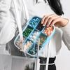 Caixa de comprimidos 9 compartimentos à prova de umidade grande capacidade transparente design organizador de comprimidos para viagens em casa