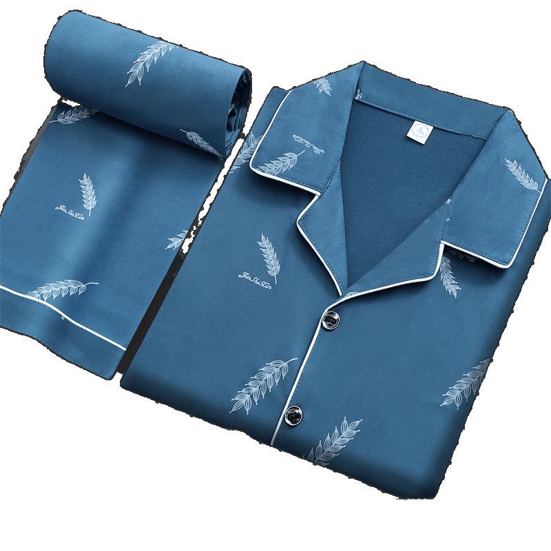 Pijamale Bărbați Mânecă Lungă din Bumbac 100% Pur - Croială Largă, Mărimi Mari, Articole de Casă de Primăvară/Toamnă pentru Toate Vârstele.