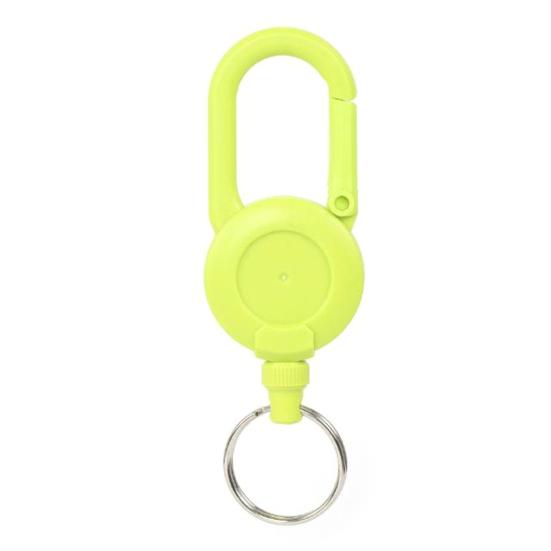 Retractable Keychain with Steel Wire Rope Carabiner Badge Reel Holder Clip Key Ring Heavy Duty Outdoor Camping Climbing Anti-lost Buckle