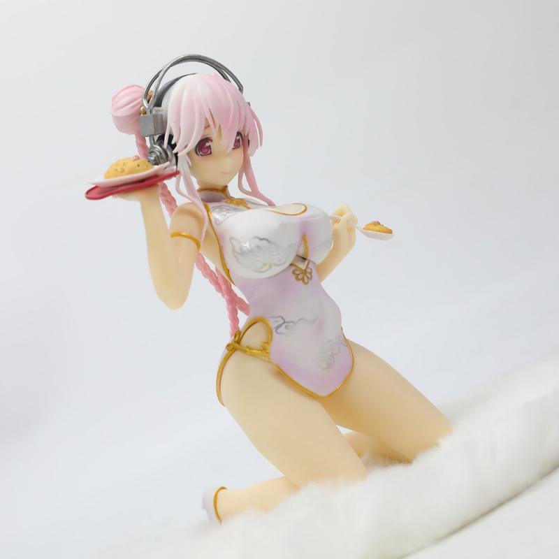 17cm Anime Figures Super Sonico China Dress Cheongsam Sexy Girl Action Figure Adult Collectible Model Doll Ornament Toys Gifts