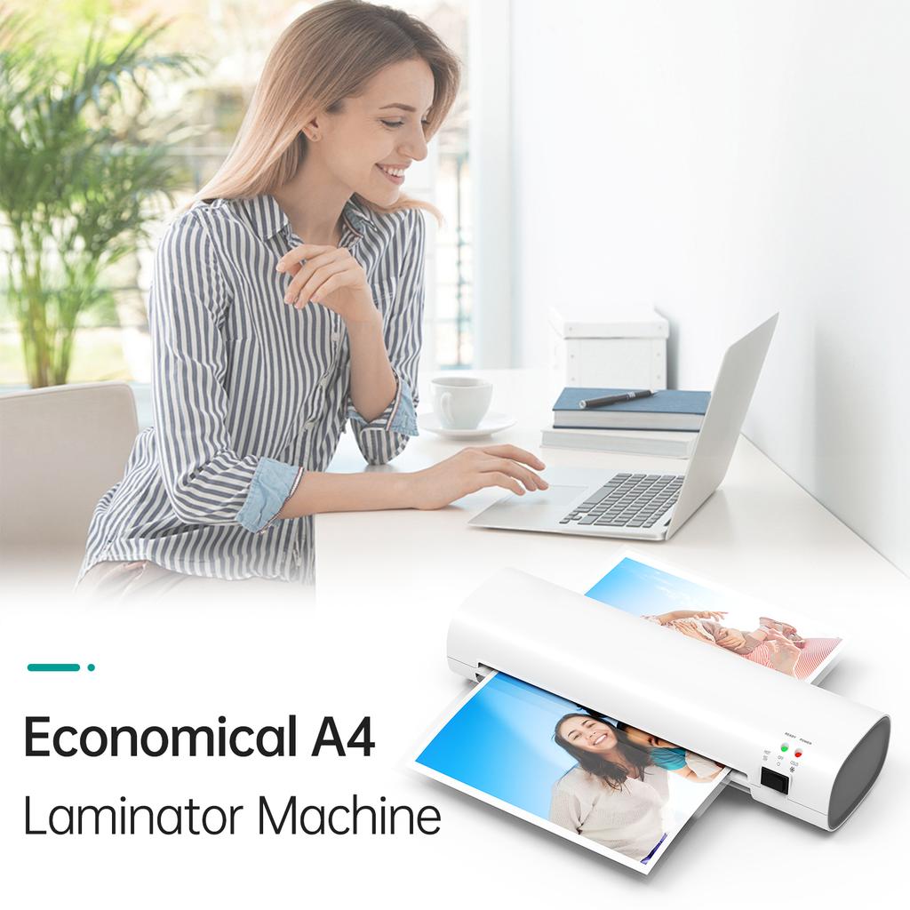 A4 Laminating Machine 9 Inches Thermal Laminator Machine Desktop Hot and Cold Lamination 2 Roller System 230mm Entry