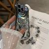 Niche advanced butterfly bracket is suitable for Apple 15 mobile phone case iPhone16Pro curved edge electroplating anti-drop soft case