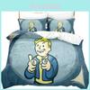 Fallout Vault Boy Bed Linen Set With Active Print Fabric For Modern Bedroom Decor