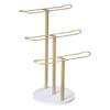 Stylish Gold Headband and Jewelry Organizers Rack Sturdy Alloy Space Saving Designs Display for Accessories