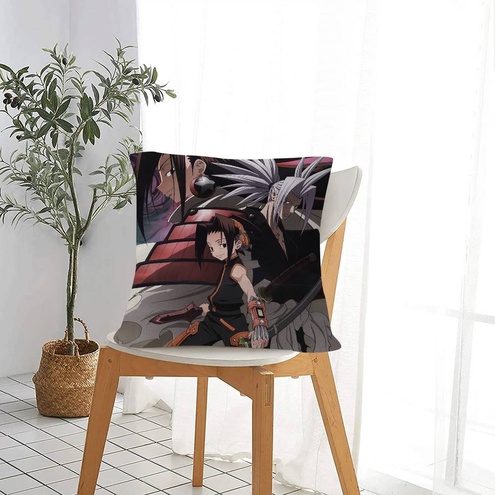 Anime Shaman King Cushion Cover Inches Farmhouse Decor Home Throw Pillow Covers For Couch Decorations