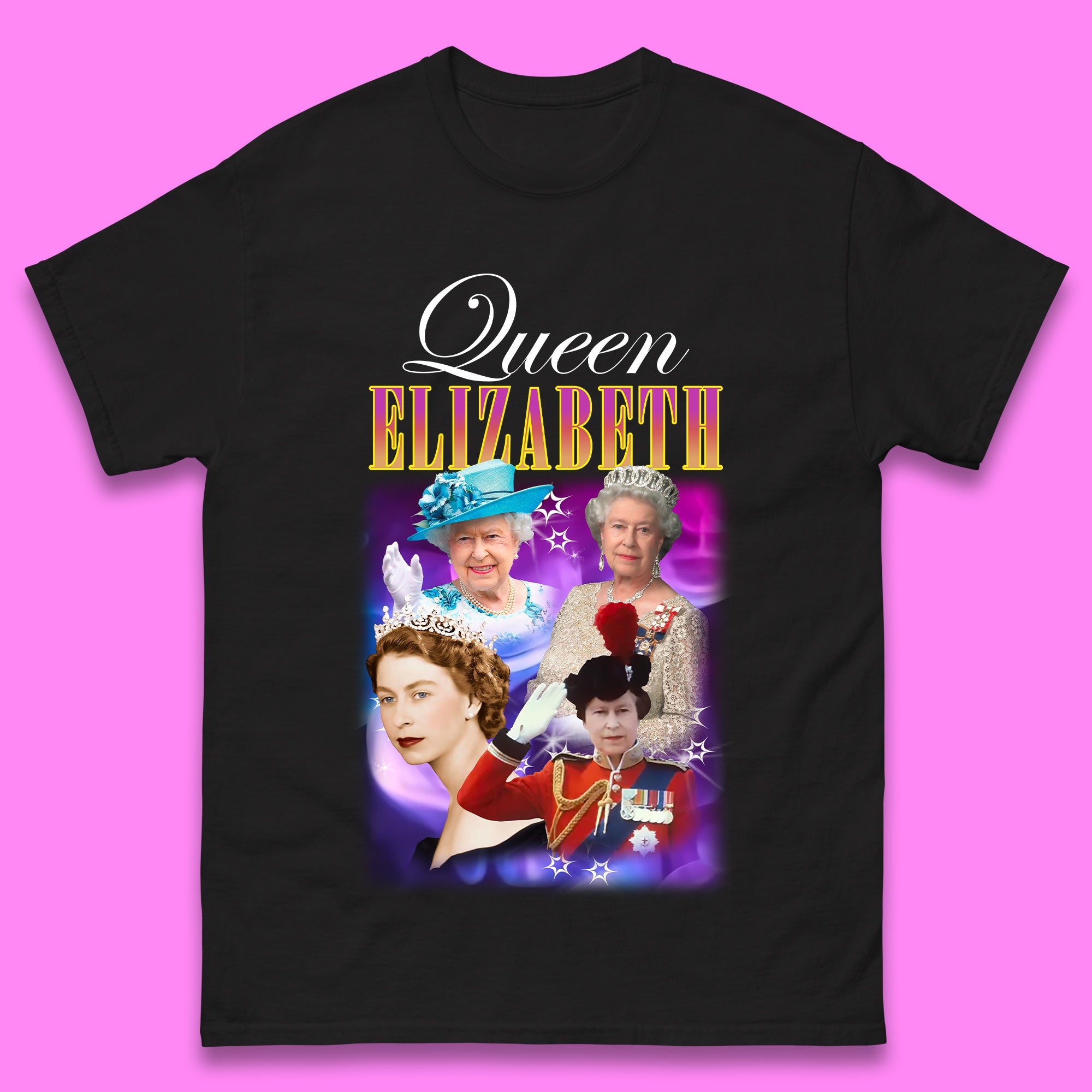 Queen Elizabeth Bootleg Mens T Shirt Womens Tops Tees L