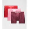 Always In Motion Boxer Brief 5   3 Pack Heart Scatter Dot mIni Candy Cloud Burgundy Bay Candy Cloud Oxford Red