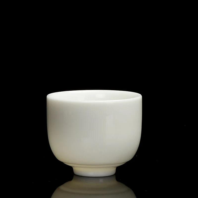 2pcs/lot Chinese Ceramic Tea Cup Teaware Suet Jade White Porcelain Handmade Teacup Tea Bowl Single Cup Master Cups Chinese Gift See options chart