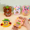 4Pcs Shaker Puzzle Toys Cartoon Non Woven Shake Pendant Diy Material Kits For Kids Easy To Paste Accessories Handmade Crafts