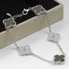 Women's Four-Leaf Clover Bracelet – 18K Gold Plated with Double-Sided Mother-of-Pearl, Elegant High-Quality Accessory, Chic and Lucky Design.