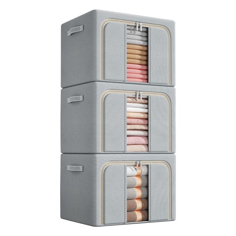 Extra Large Oxford Cloth Storage Box for Clothes & Miscellaneous Items, Organizing Fabric Patchwork Basket