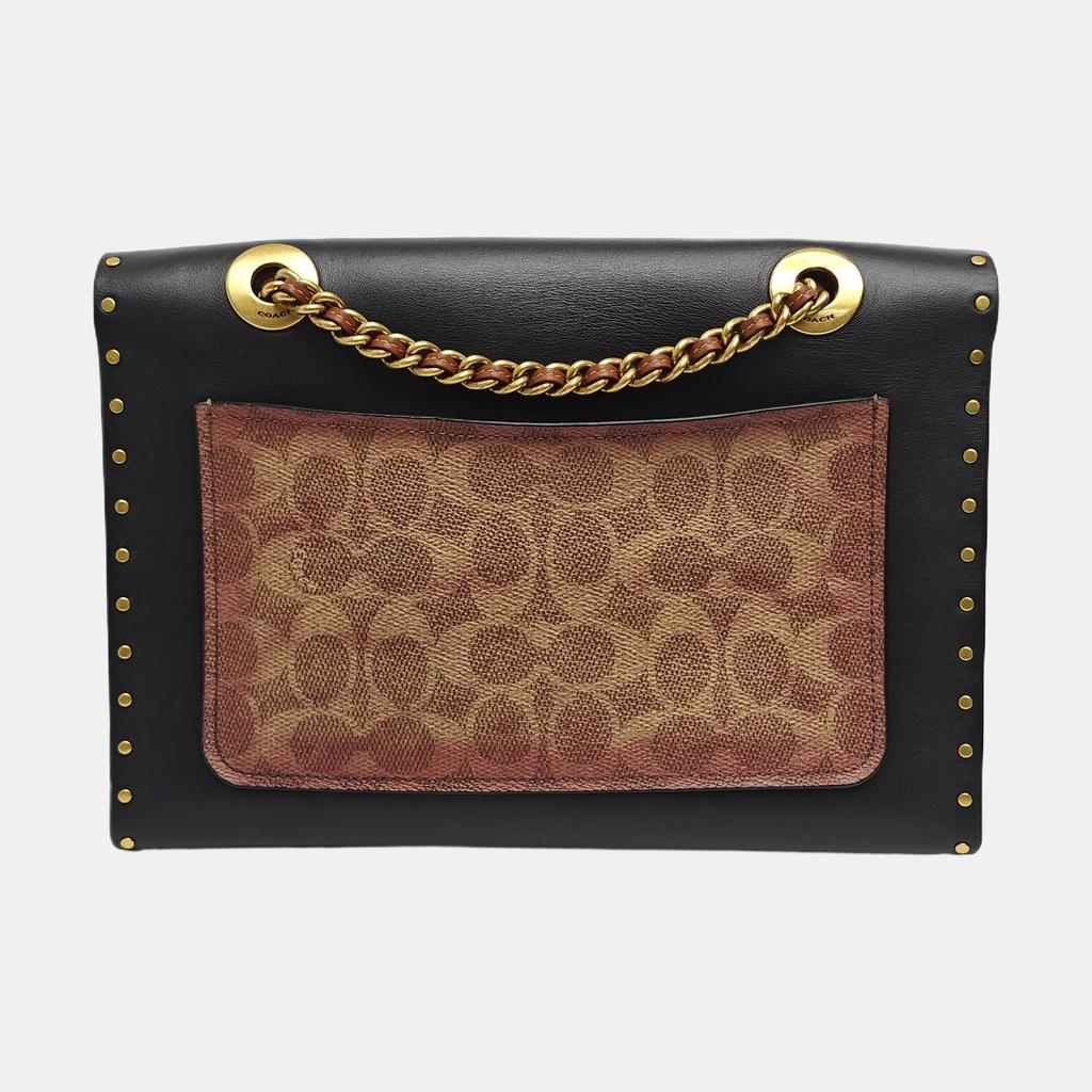[Pre-Owned] Parker 26 Camellia Print Studded Trim PVC And Calfskin Handbag - Very Good #17PZD6J