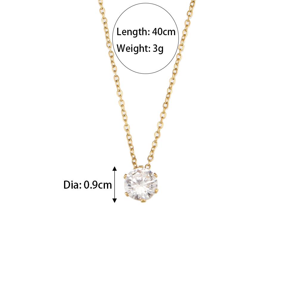 Drop Shipping Shining Crystal AAA Zircon Crown Shape Pendant Necklace 18K Gold Plated Stainless Steel Necklace Design Jewelry