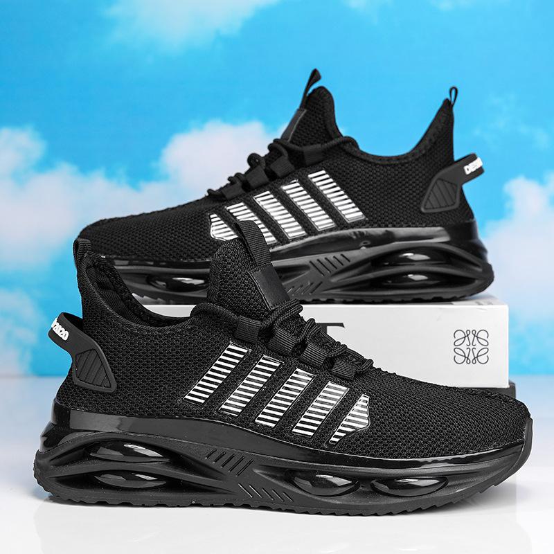 Live Summer New Large Size Casual Men's Shoes Teen Men's Flying Weaving Mesh Sneakers Breathable Running