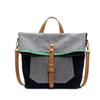 New contrasting colors women's denim commuter mailman handbag large capacity trendy fashion tote messenger bag