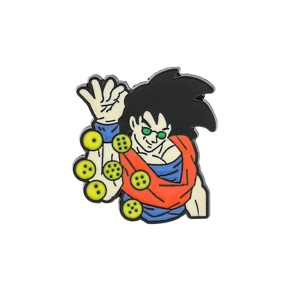 Dragon Ball Peripheral Japanese Cartoon Metal Brooch Pin Hat Clothing Alloy Paint Badge