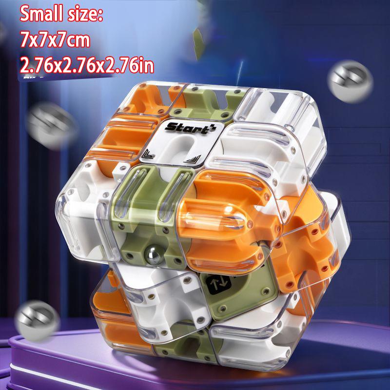 3D Maze Magic Cube Puzzle Toy Kid Labyrinth Rolling Ball Transparent Intelligen Cube Logical Thinking Antistress Education Toy