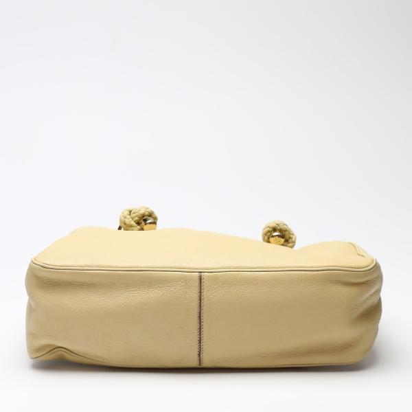 Kate Spade Circular Braided Rope Handle Tote Bag Beige Women Used