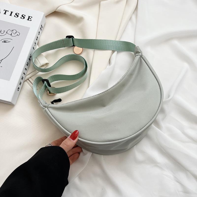Nylon Messenger Bag Women's New Trendy Dumpling Bag Lightweight Small Satchel Underarm Bag Shoulder Canvas Bag Bgs