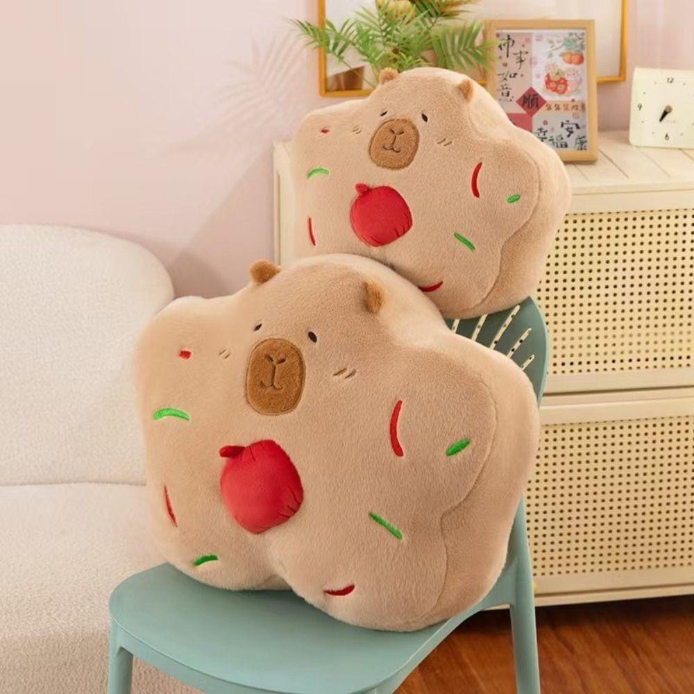 Simulation Capibara Anime Fluffty Toy Biscuit Stuffed Animals Soft Doll  Birthday Parties
