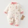 Thickened 120g Cotton Winter Baby Jumpsuit - Warm Padded Bodysuit for Crawling