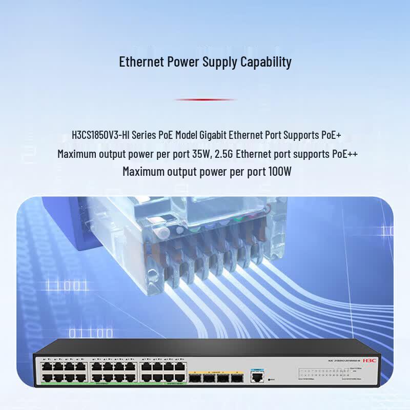 H3C S1850V3-20T4N4NS-HI 2.5G Web Managed Network Switch (CN Version)