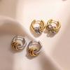 Hot Sale Non-Fading Jewelry Stainless Steel Triple Hoop Earrings for Women Geometric Round Circle Waterproof Statement Jewelry