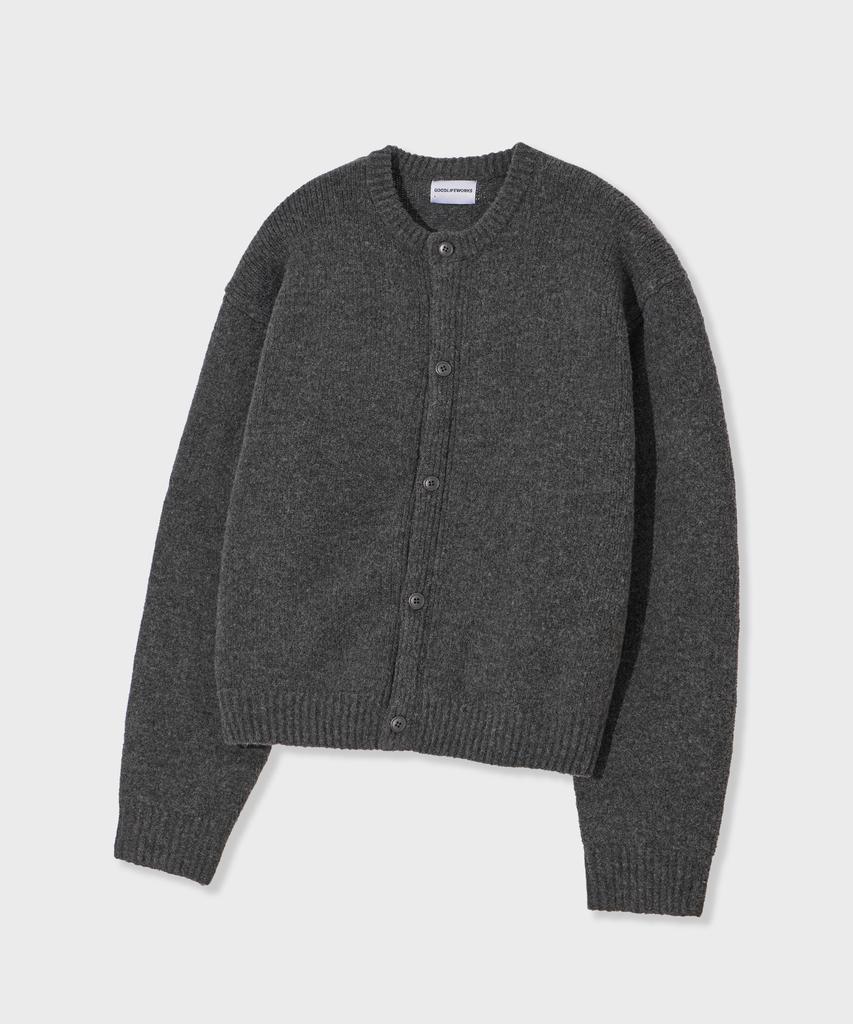 Glw Solid Hazzi Knit Cardigan Charcoal