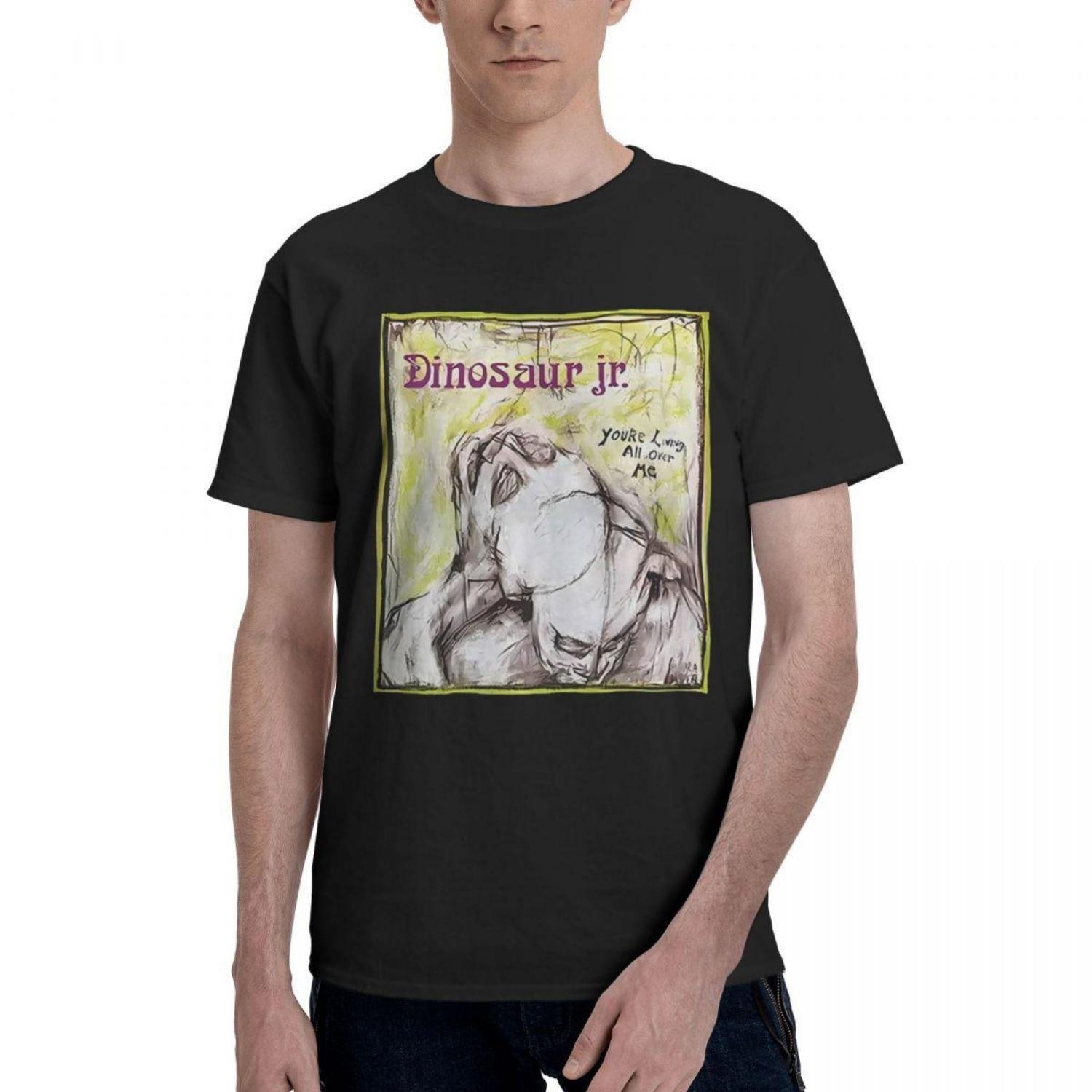 

Dinosaur Jr Youre Living All Over Me 100% Хлопок Повседневная Дышащая Удобная Рубашка Футболка с Коротким Рукавом Мужская Одежда S чёрный