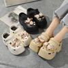 Mode 2025 Neue Niedliche DIY Schleife Plateau-Slipper Für Damen Sommer Garten Schuhe Dicke Sohle Mädchen Indoor Straßen Sandalen Mode Clogs