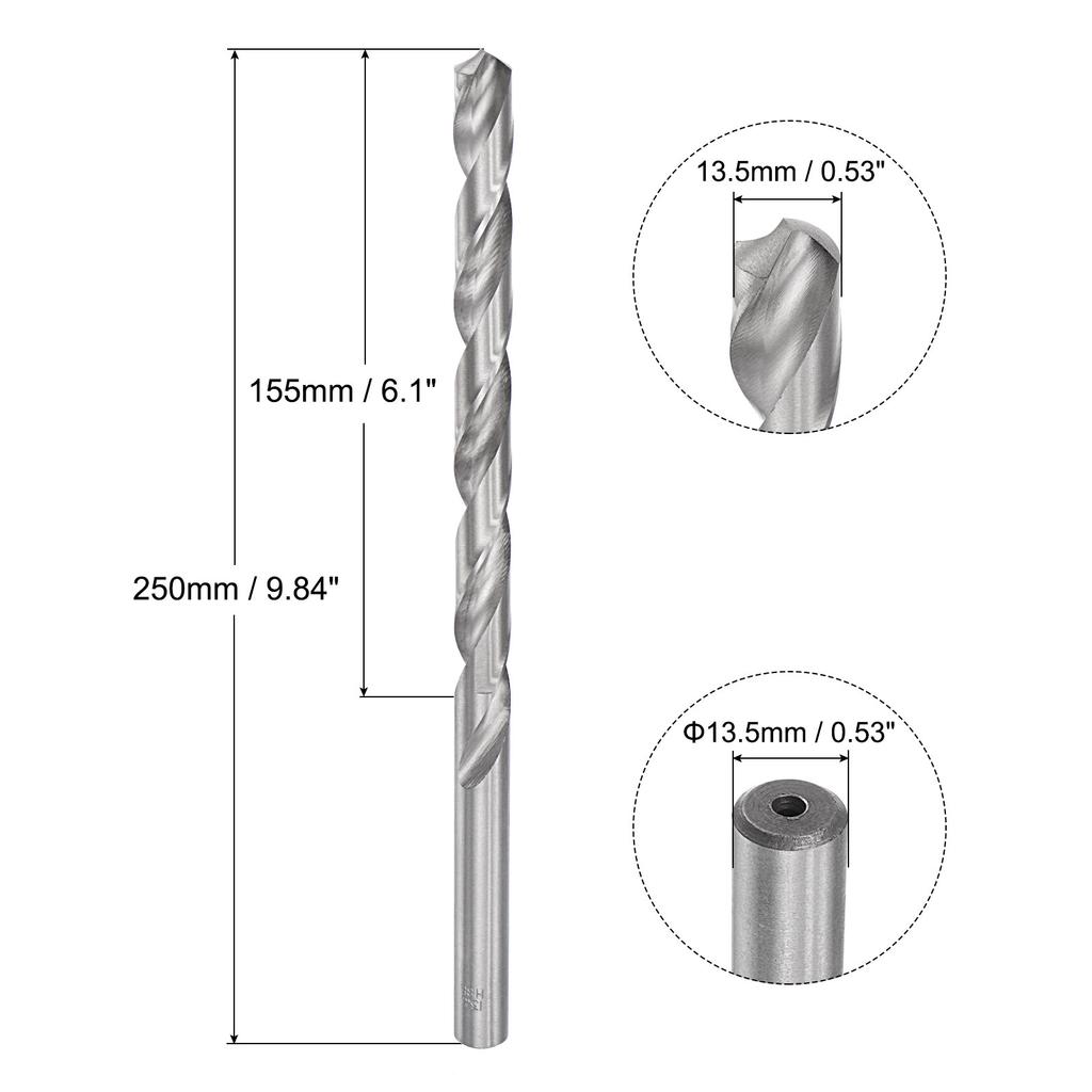 200/250/300mm Twist Drill Bits 6.2/7/8/9/10/11/12/13/14/15/16mm High-Speed Steel Extra Long Drill Bit