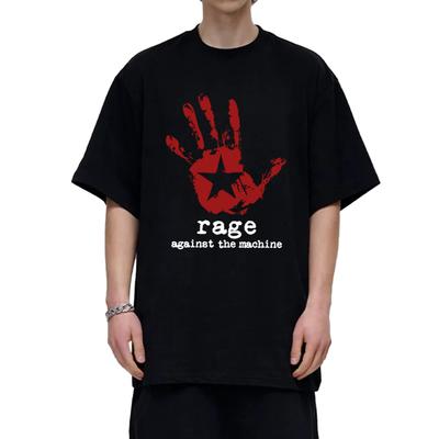 New In Rage Against The Machine Theme Printed Short Sleeve T-shirts Men Women Vintage Oversized T Shirt Unisex 100% Cotton Tops