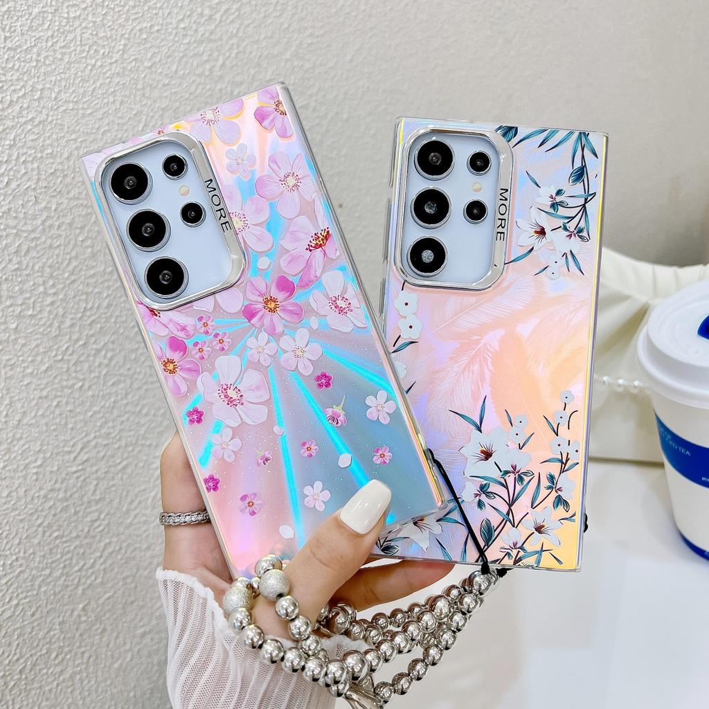 Electroplated Pearl Flower Bracelet Phone Case for Samsung A16/S25U