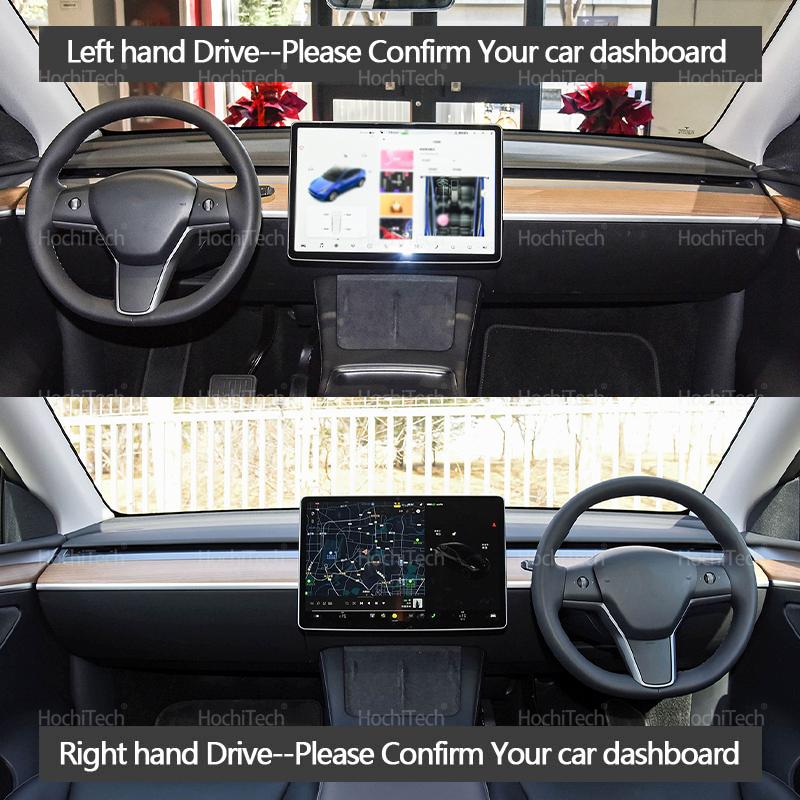 Suede Leather Dashmat Dash Mat Cover Dashboard Pad Sunshade Carpet Accessories for Tesla Model 3 2017-2023 Model Y 2018-2024