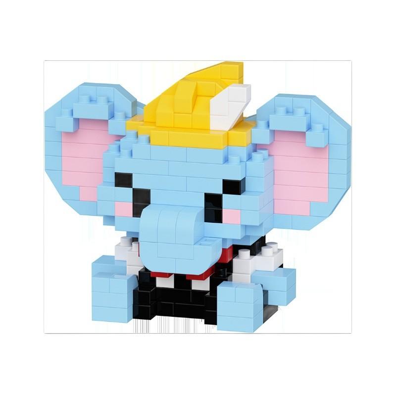 Elephant Cartoon Cute Penguin Giraffe Capybara Tiger Assembling Building Blocks