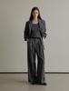 The Ello Tailored Two Tuck Wide Pants (Gray)