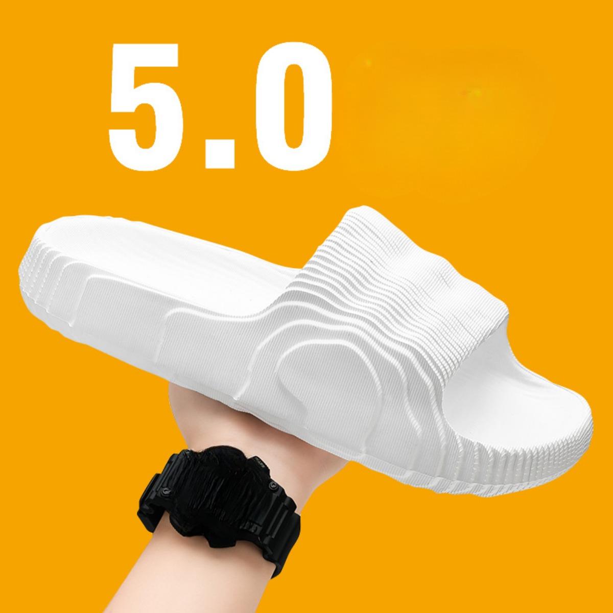 

Мягкие домашние тапочки для пары, летние домашние нескользящие тапочки для ванной комнаты, сандалии для отеля, однотонные мужские и женские шлепанцы, обувь на плоской подошве 45-46 белый