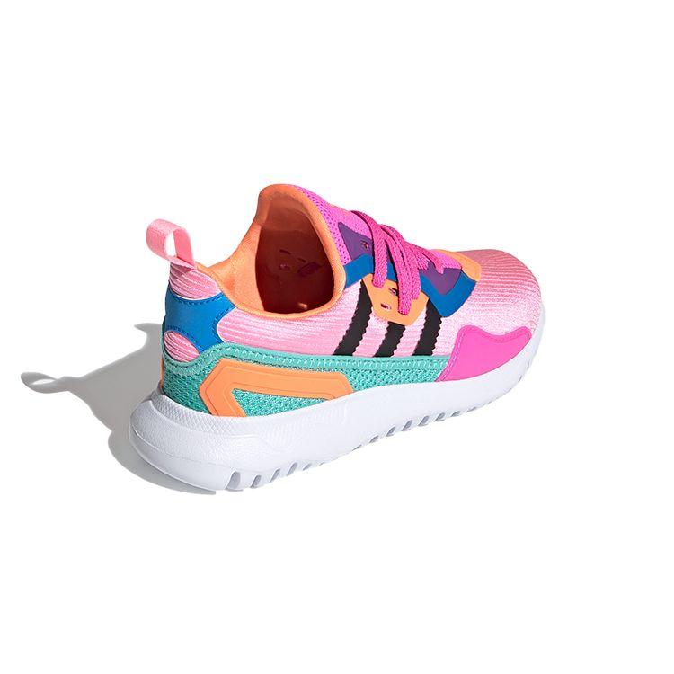 Adidas Originals Flex Series El C Non-Slip Low-Top Sports Casual Shoes Kids Sneakers Pink Black Blue FX5334