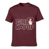 Pink Girl K Pop Heart Graphic Loose Vintage Distressed Washed Casual Tee
